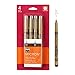SAKURA Pigma Micron Fineliner Pens - Archival Black and Brown Ink Pens - Pens for Writing, Drawing, or Journaling - Black and Brown Colored Ink - 003 and 005 Point Size - 4 Pack