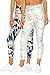 Jessica Simpson Sportswear Women's Standard Astrid Reversible High Rise Capri Legging, Peach Melba Marble Sky/Peach Melba Watercolor Peony, Large