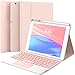 GreenLaw Keyboard Case for iPad 9th Generation 10.2', iPad 8th/ 7th/Air 3, Detachable Wireless Keyboard Case for Pro 10.5 inch, 7 Color Backlit, Stain-Resistant Cover, 2 BT Connection, Pink