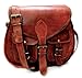 Firu-Handmade Women Vintage Style Genuine Brown Leather Cross Body Shoulder Bag Ladies Satchel Saddle Bag Boho Purse