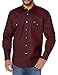 Wrangler Men's Authentic Cowboy Cut Work Western Long-Sleeve Firm Finish Shirt,Red Oxide,Large