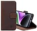 Burkley Mobile Phone Case with Stand and Card Slot for iPhone 11 Leather Mobile Phone Case with Magnetic Closure, 360° Protection, RFID Blocker Saddle Brown