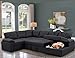 Sleeper Sofa Couch Bed with Pull Out Couch Living Room Set Sectional Sleeper Sofa with Storage Chaise Modular Couch Fabric Sofa Bed in Dark Grey