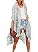 Breezy Lane Women's Kimonos Swimsuit Coverups Beach Cover Up Summer Cardigan with Floral Print for Vacation