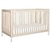 Babyletto Gelato 4-in-1 Convertible Crib with Toddler Bed Conversion in Washed Natural and White, Greenguard Gold Certified