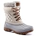 ALEADER Womens Winter Duck Boots Snow Waterproof Boots Insulated Warm Outdoor Cold Weather Beige 7 M US Women