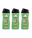 adidas Pack Of 3 Active Start 3 In 1 Shower Gel, Shampoo & Face Wash 250Ml Each (Active Start)