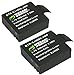 Wasabi Power Battery (2-Pack) for 1080P and 4K Action Cameras (Compatible with Crosstour, FITFORT, DBPower, AKASO, Aokon, Campark, DMYCO, HEIHEI, SOOCOO, ThiEYE, Vemico, VVHOOY, SJCAM M10 and More