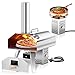 Q-Stoves 2-in-1 Outdoor Pizza Oven, 12' Propane Pizza Oven with AUTO ROTATING Pizza Stone, Portable, Removable Top as Torch Heater or Stove