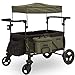 Jeep Deluxe Wrangler Stroller Wagon with Cooler Bag and Parent Organizer by Delta Children, Black/Green