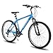 HH HILAND 27.5 Inch Mountain Bike, Mens Womens MTB with 21 Speeds, High-Tensile Steel Frame, V Brake, Hardtail Bicycle for Adults Blue