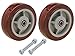 U-Boat Cart Center Wheel Replacement Kit | Includes Two 8x2' Polyurethane Wheels with Axle Bolts