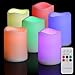 FREEPOWER Colored Flameless Candles with Remote Timer,LED Flickering Candles,RGB Color Changing Battery Operated Candles for Halloween,Home,Christmas Party Decor,Set of 6 (2.95x 3.93Inches)