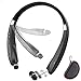 Foldable Bluetooth Headset, Beartwo Lightweight Retractable Bluetooth Headphones for Sports&Exercise, Noise Cancelling Stereo Neckband Wireless Headset (with carry case)