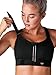 SHEFIT Ultimate Adjustable High-Impact Sports Bra for Women with Zip Front Black