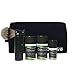 eShave Travel Shaving Kit with badger Shaving Brush and white tea travel collection including 1.7 oz Shaving Cream, 1.7 oz After Shave Lotion and 1/2 oz Pre Shave Oil