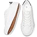 FRACORA Mens Canvas Shoes White Black Sneakers Low Top Lace Up Casual Shoes(White, US11)