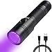 TATTU U1 UV Flashlight Rechargeable 395nm Black Light Torch Blacklight 5W Ultraviolet LED Lamp with Micro USB Charging Cable