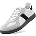 STQ Orthopedic Retro Sneakers Women Fashion Tennis Skate Shoes, Classic White Black, 8.5 US