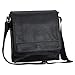 Kenneth Cole REACTION Grand Central Tablet Messenger Pebbled Vegan Leather Shoulder Case Crossbody Day Bag, Black