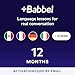Babbel Language Learning Software - Learn to Speak Spanish, French, English, & More - All 14 Languages Included, Audio Lessons - Compatible with iOS, Android, Mac & PC (x Month Subscription)