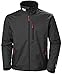 Helly Hansen Men's Crew Midlayer Fleece Lined Waterproof Windproof Rain Jacket, 990 Black, Large