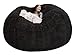 7FT Giant Round Soft Fluffy Faux Fur Cover for Adult Bean Bag Chair Furniture (Cover Only, No Filler)