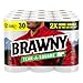 Brawny Tear-A-Square Paper Towels, 12 Family Rolls = 30 Regular Rolls, 2X More Durable*, 3 Sheet Sizes, Strong and absorbent extra-large roll