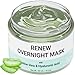 Doppeltree RENEW Overnight Facial Mask with Aloe Vera Gel & Hyaluronic Acid, Anti Aging Hydrating Face Mask for All Skin Types, Night Time Skin Care & Repair