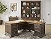 Martin Furniture IMSA684R-KIT Executve L-Desk & Return with Solid Wood Plank Tops, Fully Assembled, Brown