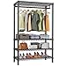 VIPEK V1S Wire Garment Rack 4 Tiers Heavy Duty Clothes Rack for Hanging Clothes Large Clothing Rack Freestanding Closet with Hanging Rod, 35.4'' L X 15.7'' W X 70.9'' H, Max Load 500LBS, Black