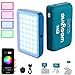 Weeylite S03 RGB Video Light, App Control LED Camera Light 360° Full Color RGB Light Photography Lighting Dimmable 2800-6800K Pocket Small Portable LED Light Panel for Photography and Video