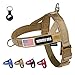 Annchwool No Pull Dog Harness with Airtag Case and Two Patches,Quick Fit and Reflective Escape Proof Dog Harness,Easy for Training Walking Vest Harness for Small & Medium and Large Dog(Brown,XL)