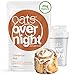Oats Overnight Cinnamon Roll - Vegan Overnight Oats with 20g Protein, High Fiber Breakfast Protein Shake - Gluten Free Oatmeal, Non GMO High Protein Oatmeal (2.3 oz per meal) (8 Pack + BlenderBottle)