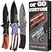 Grand Way Spring Assisted Pocket Knife American Flag - American Military US Flag Tactical Knife - Patriotic Pocket Knives for Men Boys Teenage - Nice Hand Folding Knife United States 0207 F