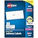 Avery Easy Peel Printable Address Labels with Sure Feed, 1' x 2-5/8', White, 3,000 Blank Mailing Labels (05160)