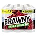 Brawny Tear-A-Square Paper Towels, 12 Double Rolls = 24 Regular Rolls, 3 Sheet Sizes (Quarter, Half, Full), Strength for All Messes, Cleanups, and Meal Prep