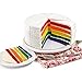 David's Cookies Layered Rainbow Cake 10' - Pre-sliced 14 pcs. Fresh Gourmet Bakery Dessert With 5 Bright and Colorful Layers, Great Gift Idea for Women, Men and Kids