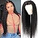west kiss Curly Lace Front Wig Human Hair 5x5 HD Lace Closure Wigs Human Hair Pre Plucked Curly Wigs For Black Women Baby Hair Closure Wigs Human Hair 180% Density Natural Black 24 inch