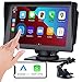 Wireless Apple Carplay & Android Auto for Car Stereo, Portable 7 Inch Apple Car Play Touch Screen Sync GPS Navigation Audio Car Radio Receiver for Car, Bluetooth, Siri, Multimedia Player, FM