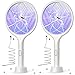 YISSVIC Electric Fly Swatter 4000V Bug Zapper Racket Dual Modes Mosquito Killer with Purple Mosquito Light Rechargeable for Indoor Home Office Backyard Patio Camping