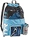 TYR Big Mesh Mummy Backpack for Swim, Gym and Workout Gear, Blue, 40-Liter Capacity