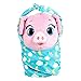 Disney Jr T.O.T.S. Cuddle & Wrap Plush, Pearl the Piglet, Officially Licensed Kids Toys for Ages 3 Up by Just Play