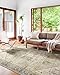 Loloi Skye Collection, SKY-13, Natural/Sand, 7'-6' x 9'-6', 13' Thick, Area Rug, Soft, Durable, Vintage Inspired, Distressed, Low Pile, Non-Shedding, Easy Clean, Printed, Living Room Rug