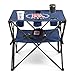 Barstool Sports Outdoor Square Folding Table with Shelf, Portable Picnic Table, Beach Table, Outdoor Folding Camping Tables That Fold Up, Lightweight with Cup and Phone Holders