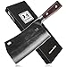 ENOKING Cleaver Knife, 7.5 Inch Hand Forged Meat Cleaver Heavy Duty Bone Chopper German High Carbon Stainless Steel Butcher Knife with Full Tang Handle for Home Kitchen and Restaurant, Ultra Sharp