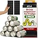 Cooks Innovations Drink Organizer for Fridge, Soda Can Refrigerator Organizers and Storage, Beer-Wine-Water Bottle Holder, Fridge Monkey - Durable Non-Slip Anti-Roll (2 Pack, Characoal)