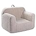 MOMCAYWEX Kids Snuggly-Soft Sherpa Chair, Cuddly Toddler Foam Chair for Boys and Girls, Light Grey