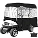 Happybuy Golf Cart Enclosure 86'', 4-Person Golf Cart Cover, 4-Sided Fairway Deluxe, 300D Waterproof Driving Enclosure with Transparent Windows, Fit for EZGO, Club Car, Yamaha Cart