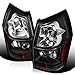Spec-D Tuning Black Tail Lights Compatible with 2005-2008 Dodge Magnum Left + Right Pair Assembly